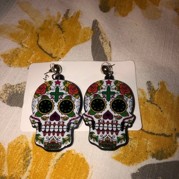 SUGAR SKULL Catrina Colorful Lightweight Dangling Earrings - Picture 5 of 6